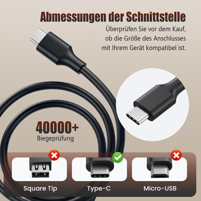 Thumbnail 2 de VUOHOEG USB C 65W Netzteil für Lenovo