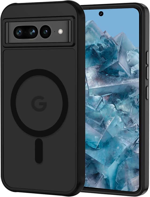 Detalle de XTCASE Coque magnétique pour Google Pixel 7 Pro compatible MagSafe – dos translucide mat noir