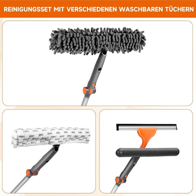 Thumbnail 1 de Kit 2 en 1 limpieza de ventanas con barra extensible