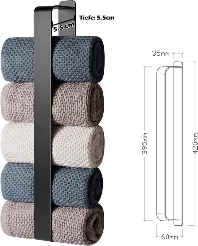 Detalle 2 de Handtuchhalter ohne Bohren 42 cm Edelstahl