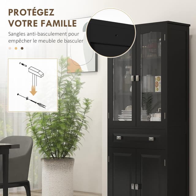 Detalle 2 de HOMCOM armoire de cuisine 160 cm