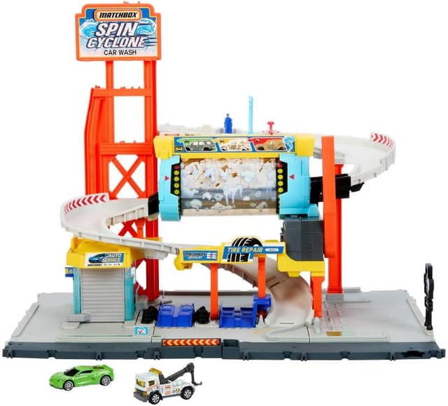 Detalle de Matchbox Autolavaggio Cyclone JGB68 set corsa