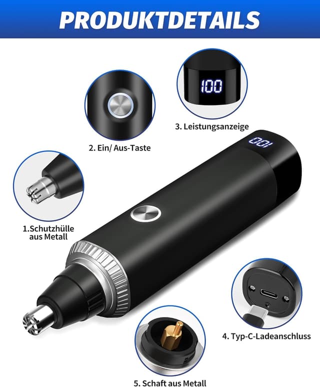 Thumbnail 5 de Rechargeable Nose Hair Trimmer 3-in-1