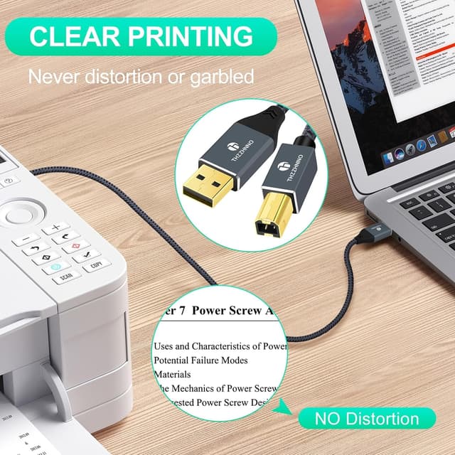 Thumbnail 3 de Thzzhnno USB Druckerkabel 1M
