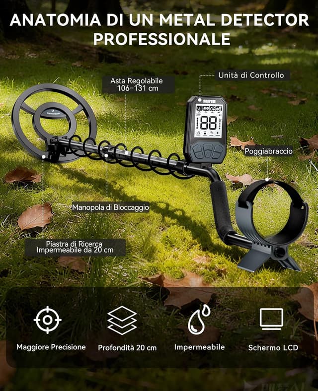 Thumbnail 1 de SUNPOW OTMD17 Metal Detector 8"