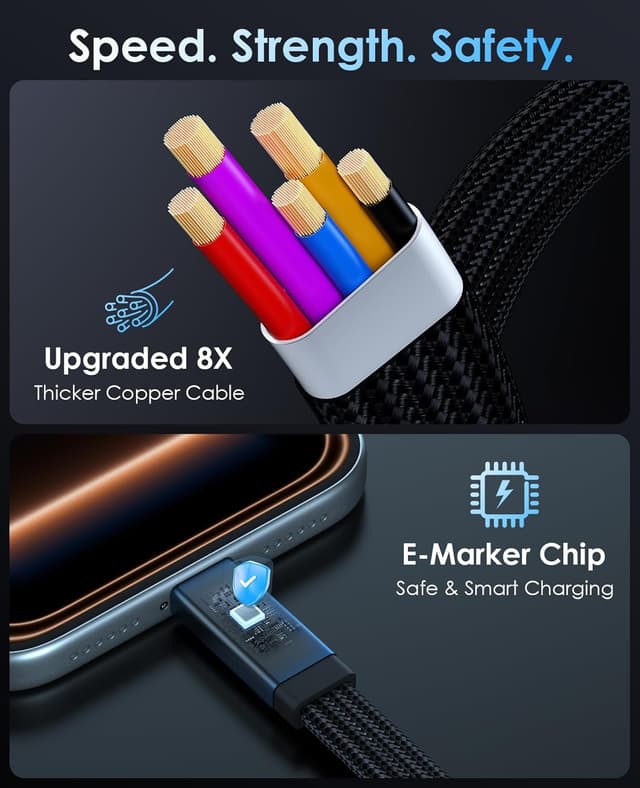 Thumbnail 6 de Magtame magnetisches USB‑C zu USB‑C Kabel mit 20 Gbps, 8K@60 Hz und 140 W PD