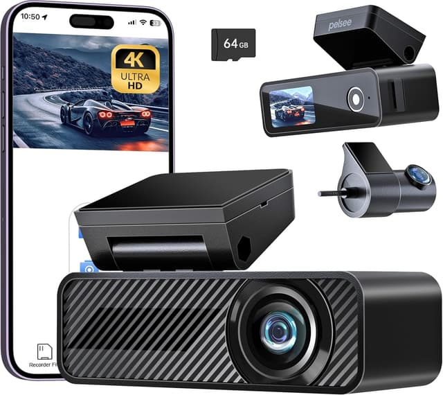 Imagen de Pelsee P1 Duo 4K Dual Dash Cam 64GB en OfertitasTOP