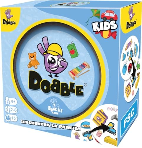 Detalle de Asmodee Dobble Kids: juego de cartas infantil de acción y reflejos (a partir de 3 años)
