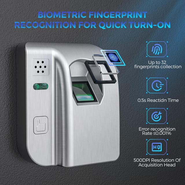 Detalle de WASJOYE cassaforte biometrica 43L
