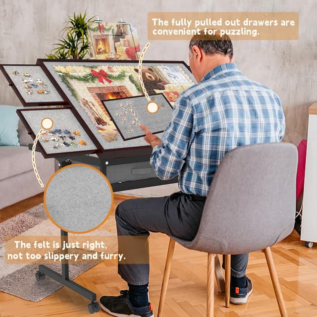 Thumbnail 4 de RAGOZONERY Puzzle Table 1500pcs with Drawers