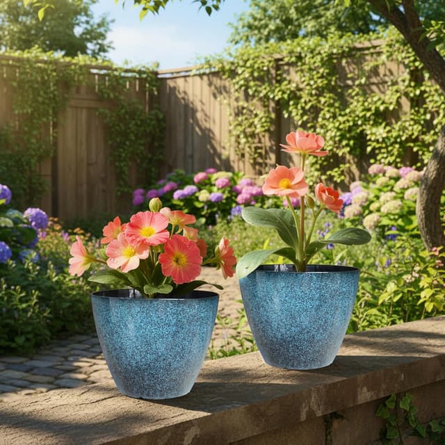 Thumbnail 5 de Vanslogreen 8" plant pots pack of 4