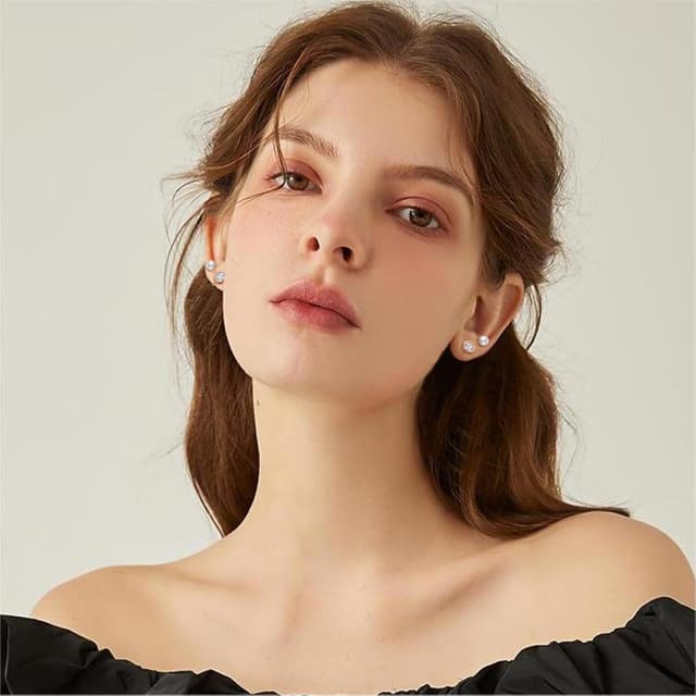 Detalle 1 de Ohrstecker Creolen Set 925 Silber, 4 Paar