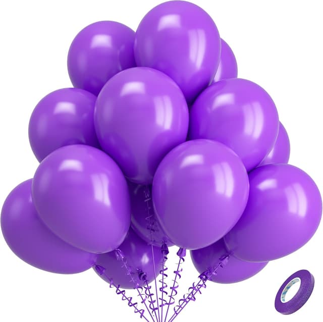 Imagen de Kelfara Purple latex balloons, 100 pack en OfertitasTOP
