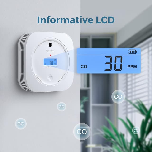 Detalle de AEGISLINK SC200 10‑year smoke and CO alarm 📟