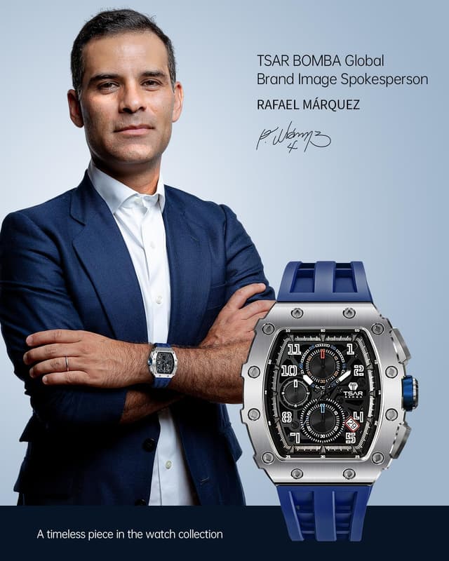 Detalle de TSAR BOMBA TSAR BOMBA Luxusuhr für Herren mit Quarzwerk, leuchtendem Zifferblatt und 5 ATM