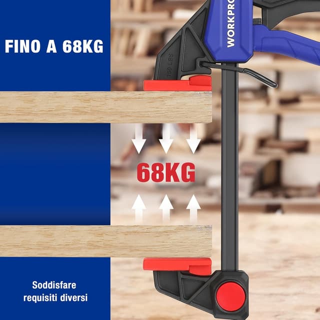 Thumbnail 6 de WORKPRO Morsetti da Falegname 305 mm 68 kg