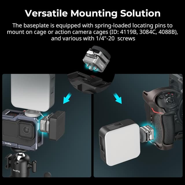 Thumbnail 5 de SMALLRIG Support à dégagement rapide QR-Slide avec cold shoe double direction et charge jusqu’à 800 g (HawkLock H18-4500)