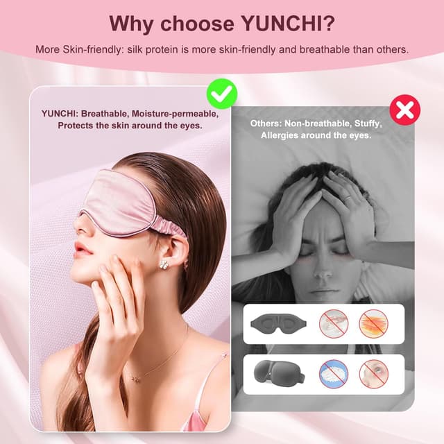 Thumbnail 2 de YUNCHI Schlafmaske Seide 19 Momme Rosa