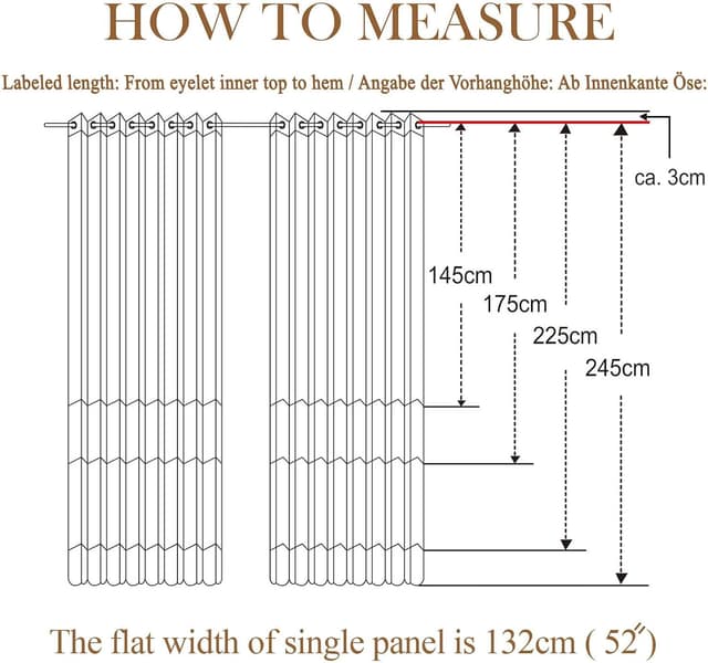 Thumbnail 6 de L.Z.E Verdunkelungsvorhänge Elfenbein 225 cm 2er Set