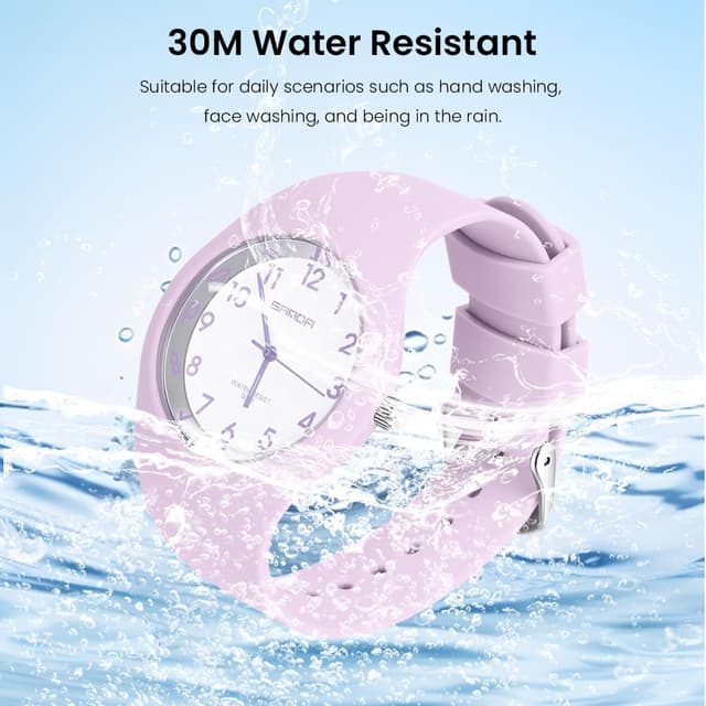 Thumbnail 4 de AOOSU Damenuhr Silikonband Analog Quarz