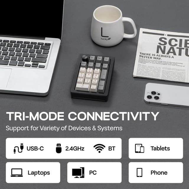 Detalle 2 de EPOMAKER EK21 VIA hot-swap numpad