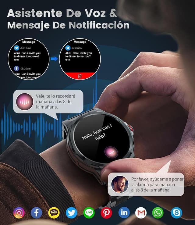 Thumbnail 2 de LIGE SML6 Pro 1,43'' AMOLED reloj inteligente