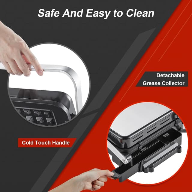 Detalle de AMZCHEF 4-in-1 electric grill 2000W