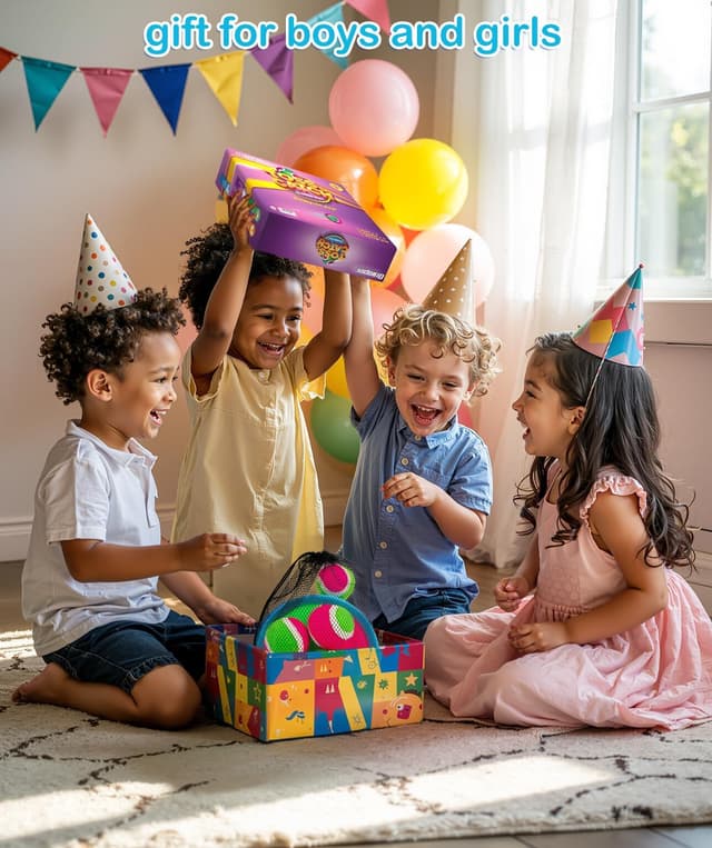 Detalle 1 de Qrooper Kids Toss and Catch Game Set (4 paddles, 4 balls) for Ages 3–8 Outdoor Play