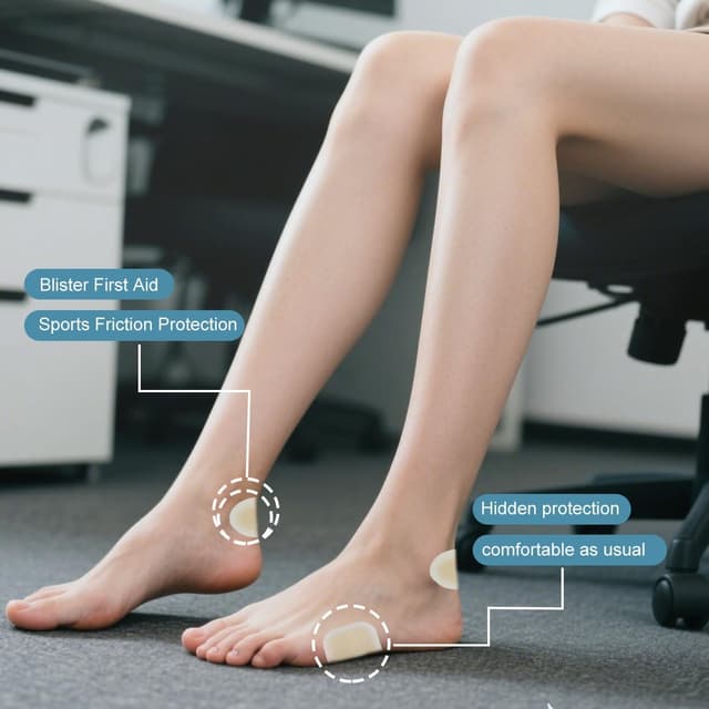 Detalle de 22Pcs Hydrocolloid Blister Plasters for Feet (Waterproof, Invisible) for Heel & Toe Protection