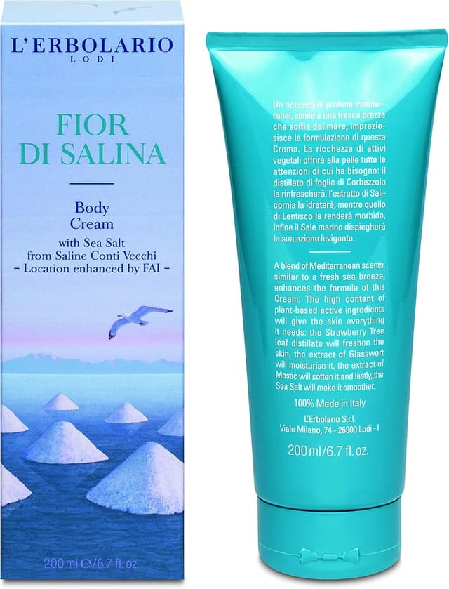 Detalle de L’Erbolario Crema Corpo Fior di Salina 200 ml