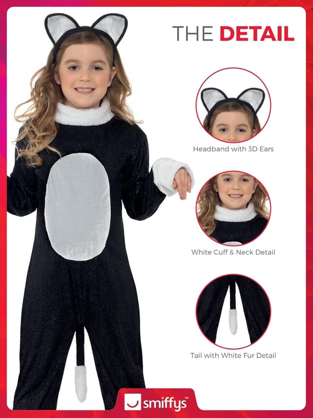 Thumbnail 4 de Smiffys Cool Cat Costume 7-9 anni 🐱