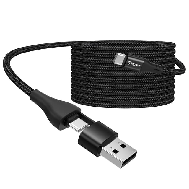 Detalle de Magtame Magnetic USB-C Cable (1.5m) – 2-in-1 USB-A to USB-C / USB-C to USB-C, magnetic tangle-free charging