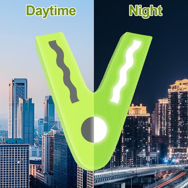 Detalle de AYBUY 2 pezzi giubbotto di sicurezza rifrangente per bambini (alta visibilità)