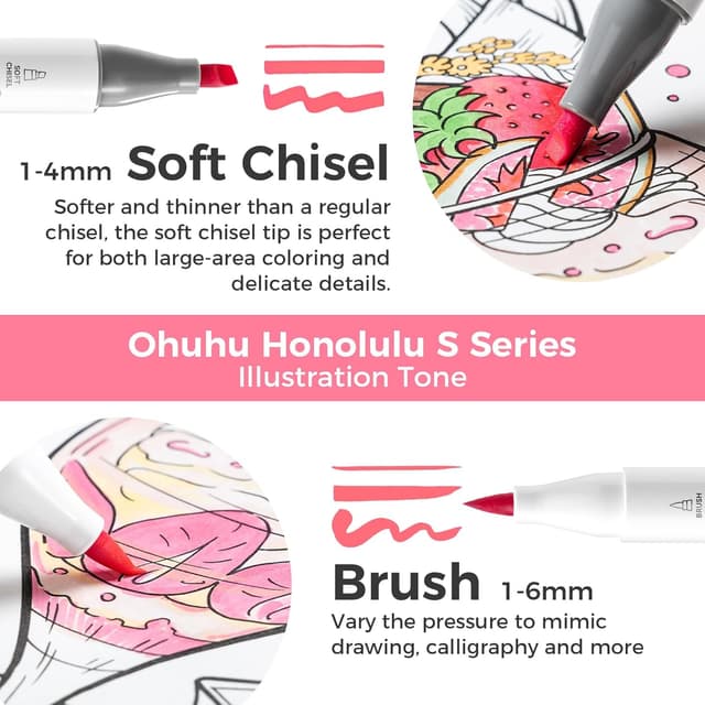 Thumbnail 2 de Ohuhu Markers 60+1 brush tips