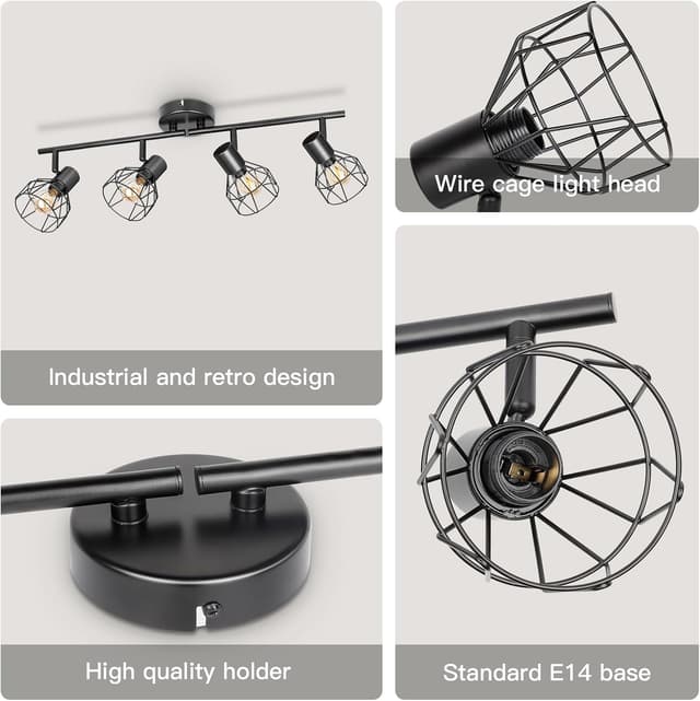 Thumbnail 5 de Dehobo Lámpara de Techo Ajustable 4 focos LED