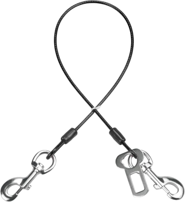 Detalle de Mi Metty Dog Car Seat Belt (Chew-proof steel rope) with Double Clips and Latch Attachment