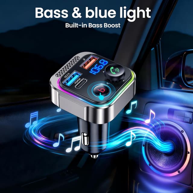 Thumbnail 3 de GizmoVine Bluetooth 5.4 FM Transmitter