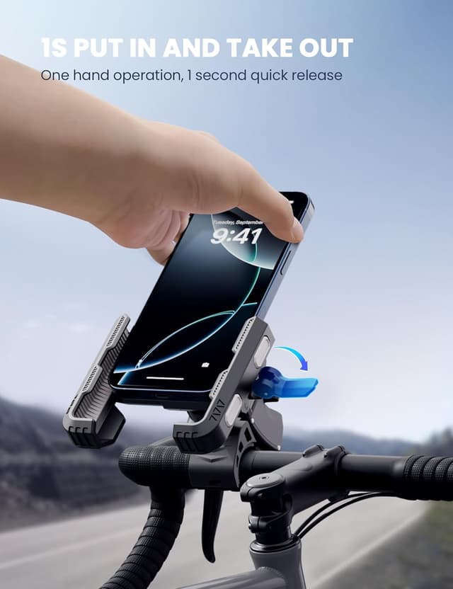 Detalle 2 de GREFAY Bike Phone Holder 360° Quick Release