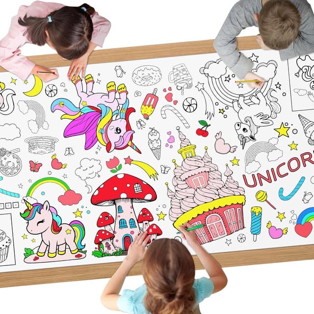 Imagen de AYESY Nappe à colorier 183×76 cm 🎨 en OfertitasTOP
