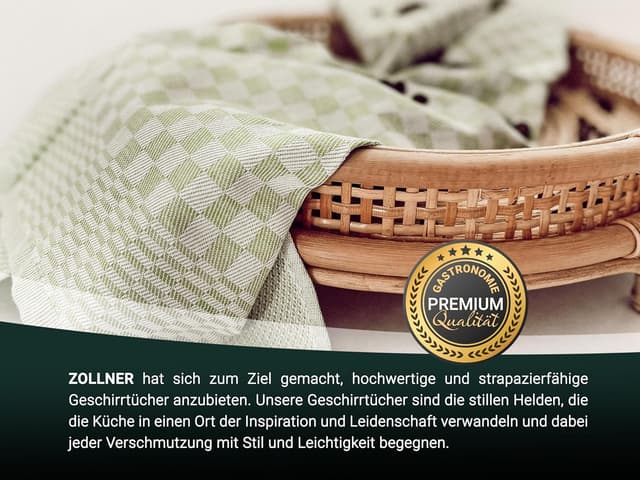 Detalle 2 de ZOLLNER 10er Set Geschirrtücher 46x70 cm