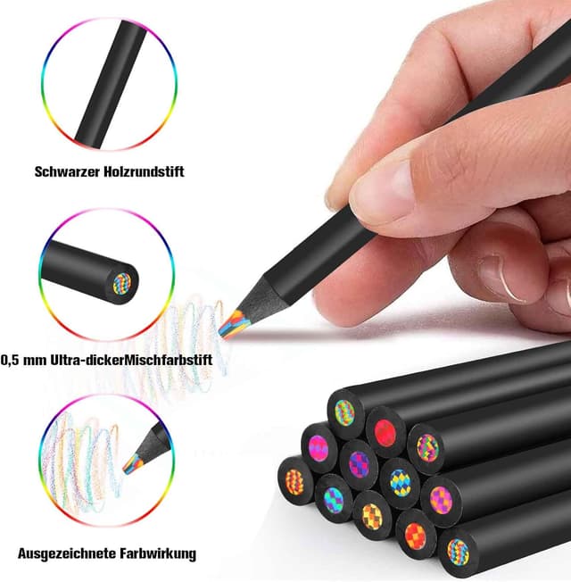 Detalle 2 de Regenbogenstift 12PCS Jumbo Buntstifte 1 cm