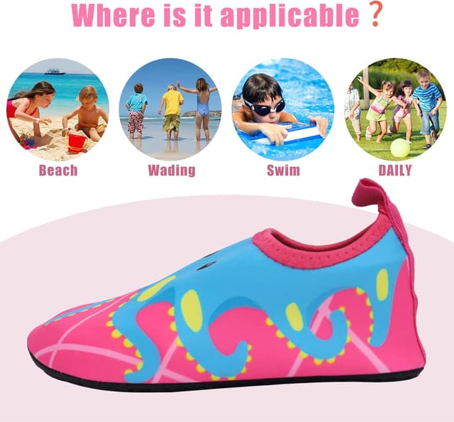 Detalle de Chaussures aquatiques enfant (barefoot) sans fermeture – séchage rapide, antidérapant, pieds nus