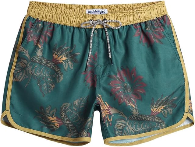 Detalle de MaaMgic Short de bain homme Vintage – bermuda à séchage rapide, doublure confortable et 3 poches