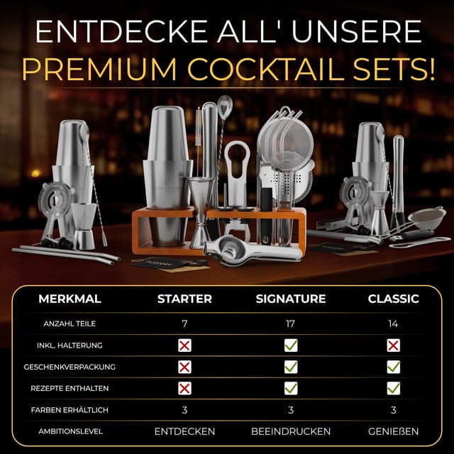 Thumbnail 6 de EMPATION Cocktail Shaker 8-teiliges Set 825 ml