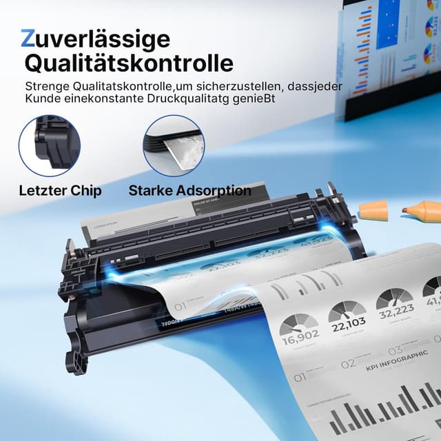 Detalle de 149A Toner (mit Chip) kompatibel für HP 149A / 149X – Schwarz, 1er-Pack für LaserJet Pro & Pro MFP