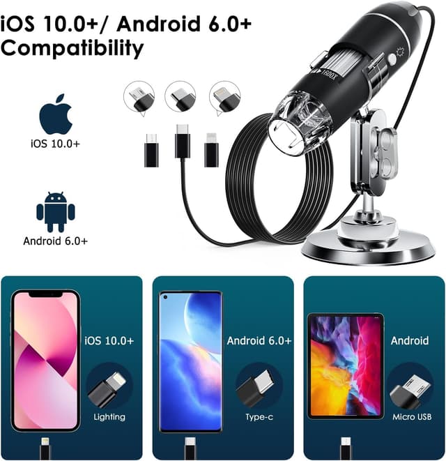 Detalle 2 de SKYBASIC USB Digitalmikroskop 50–1600× 🔬