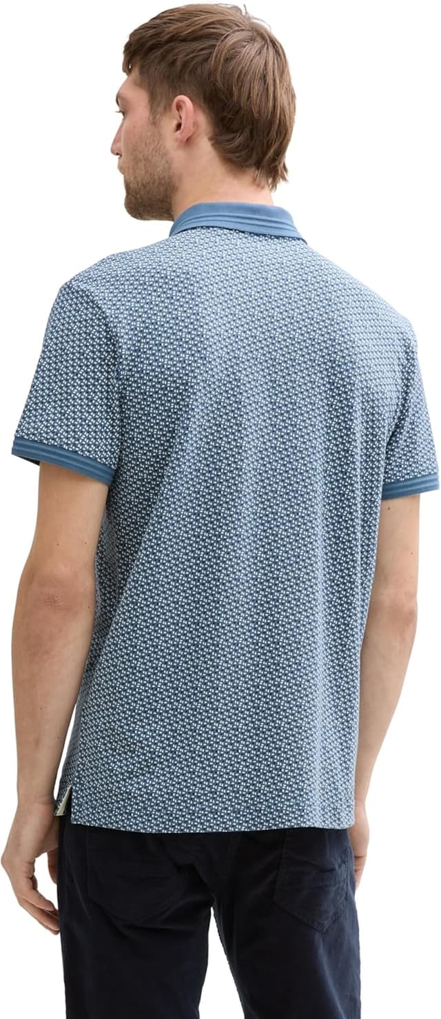 Detalle 2 de TOM TAILOR 1045682 Polo da uomo in cotone elasticizzato con logo