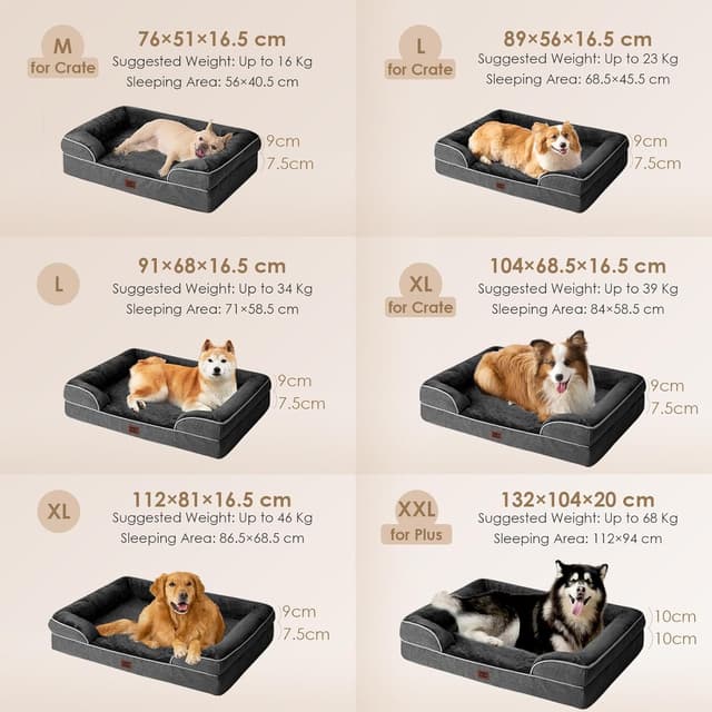 Thumbnail 4 de EHEYCIGA Cama Perro Grande 104x68x16cm