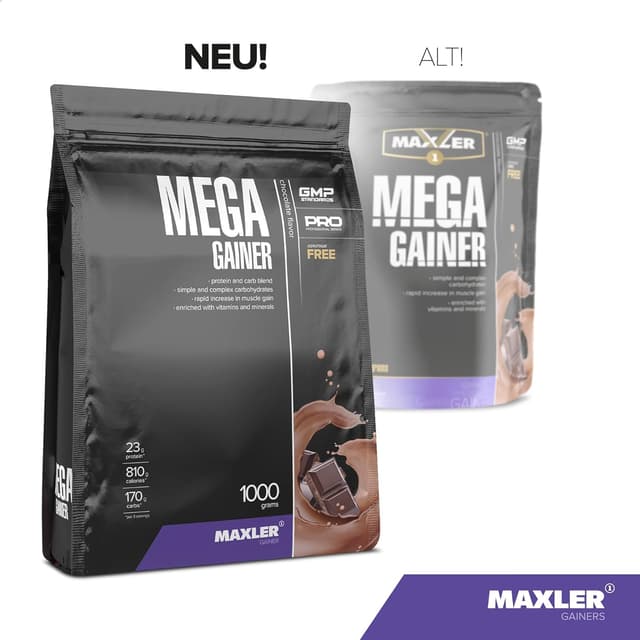 Detalle de Maxler Mega Gainer Batido de Ganancia de Peso 🍫 1000g