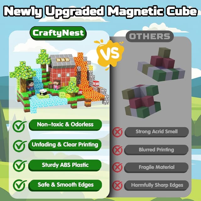 Detalle 2 de Magnetische Bausteine 150 Teile Magnetspielzeug